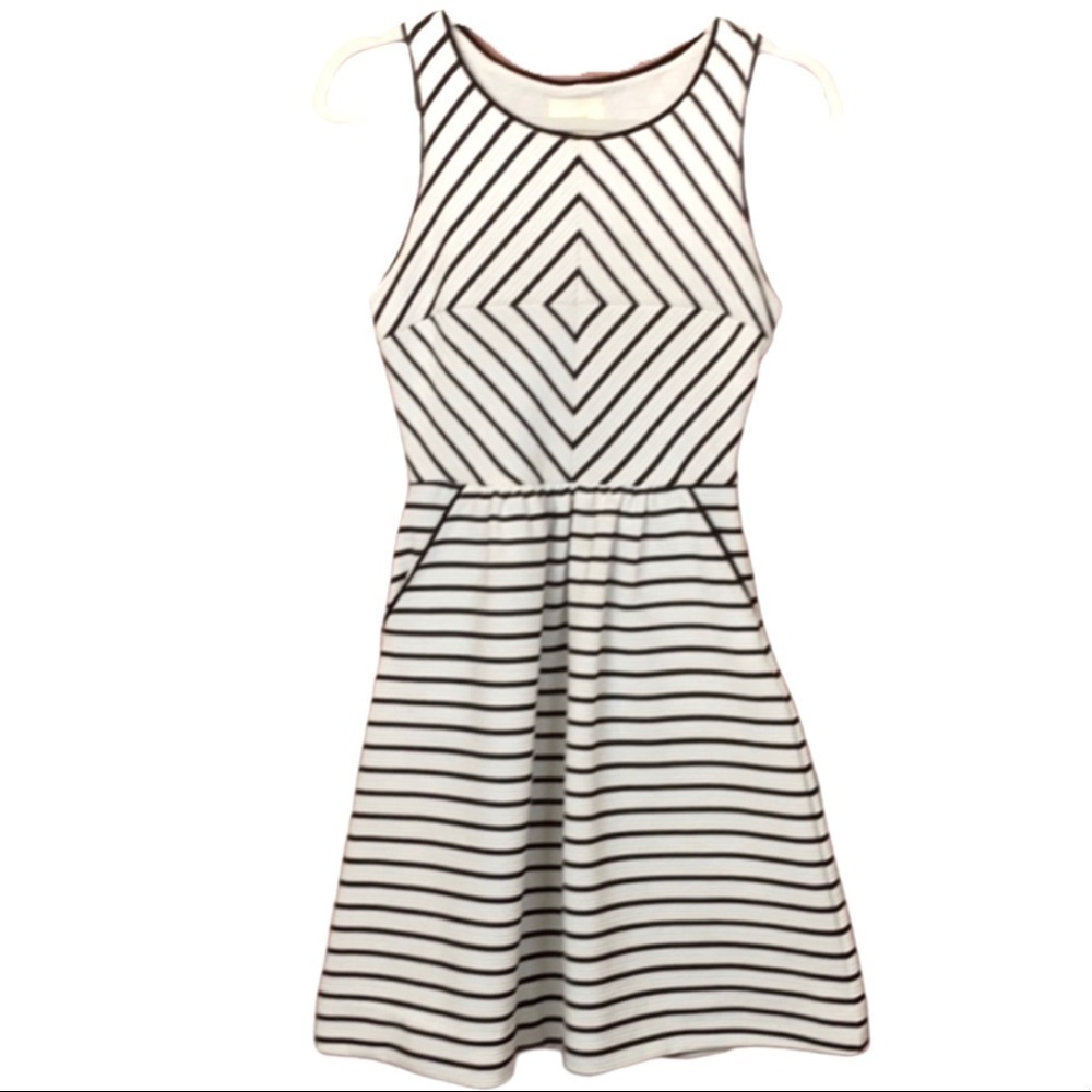 Anthropologie Maeve black and white tank dress